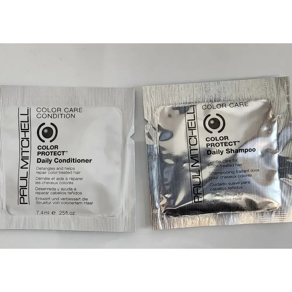 Lot of 14 Paul Mitchell Color Protect Daily Shampoo & Conditioner .25 oz NEW